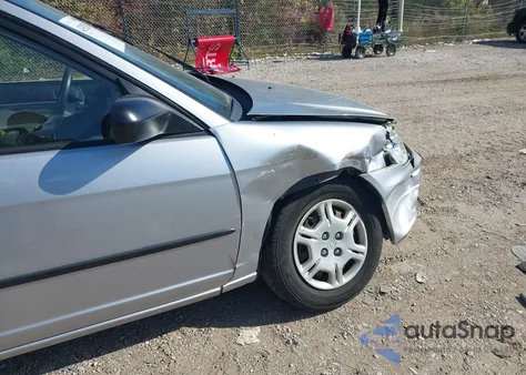 2002 Honda Civic Dx из США, поврежденный, VIN 2HGES16112H565928